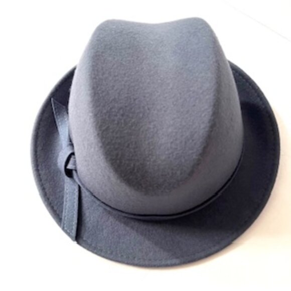 Alessandra Bacci Firenze Women’s 100% Wool Blue Fedora Hat , Made in Italy - Picture 4 of 10